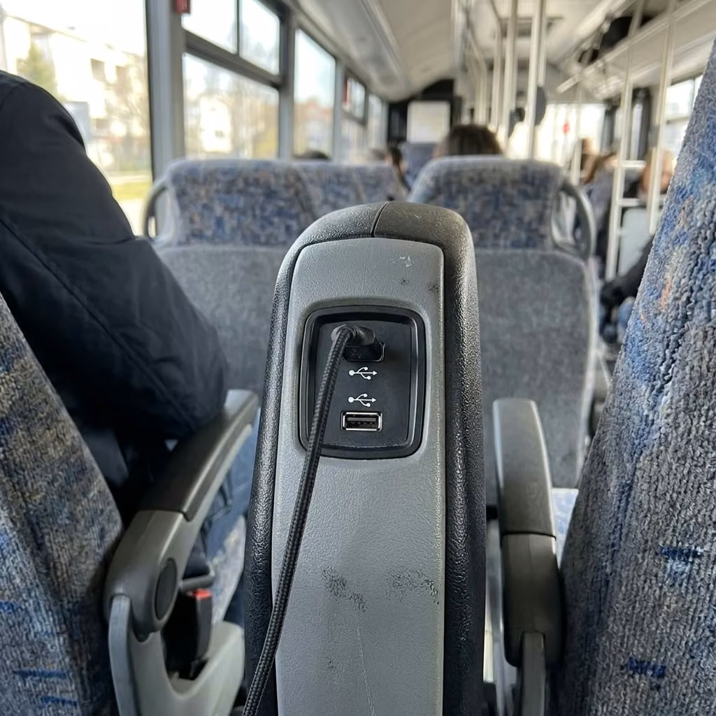 peachtree city 30 passenger minibus usb charging