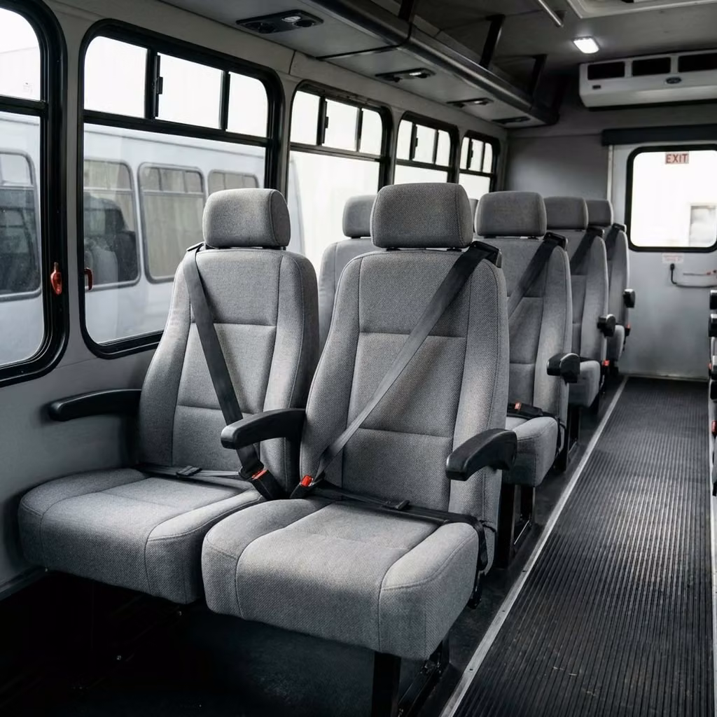 peachtree city 35 passenger minibus reclining seats