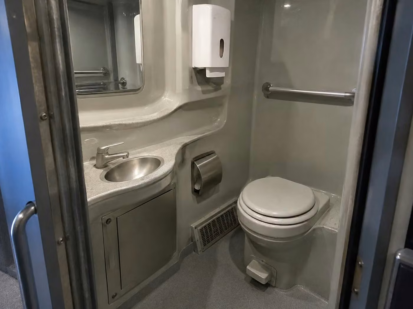 peachtree city 56 passenger charter bus onboard restroom