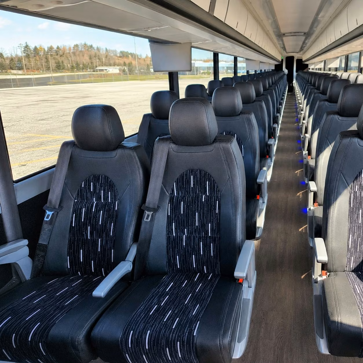 peachtree city charter bus interior 2