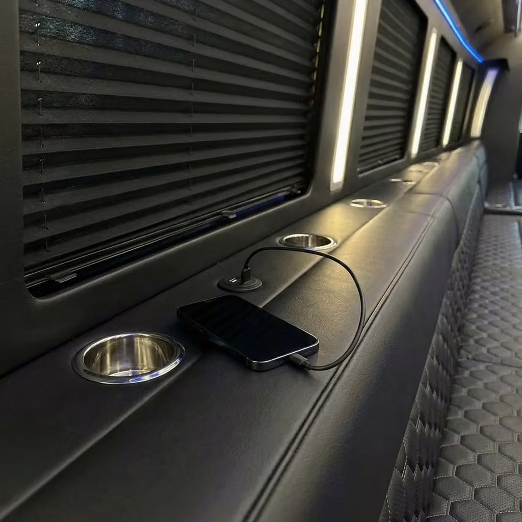 peachtree city party bus usb charging