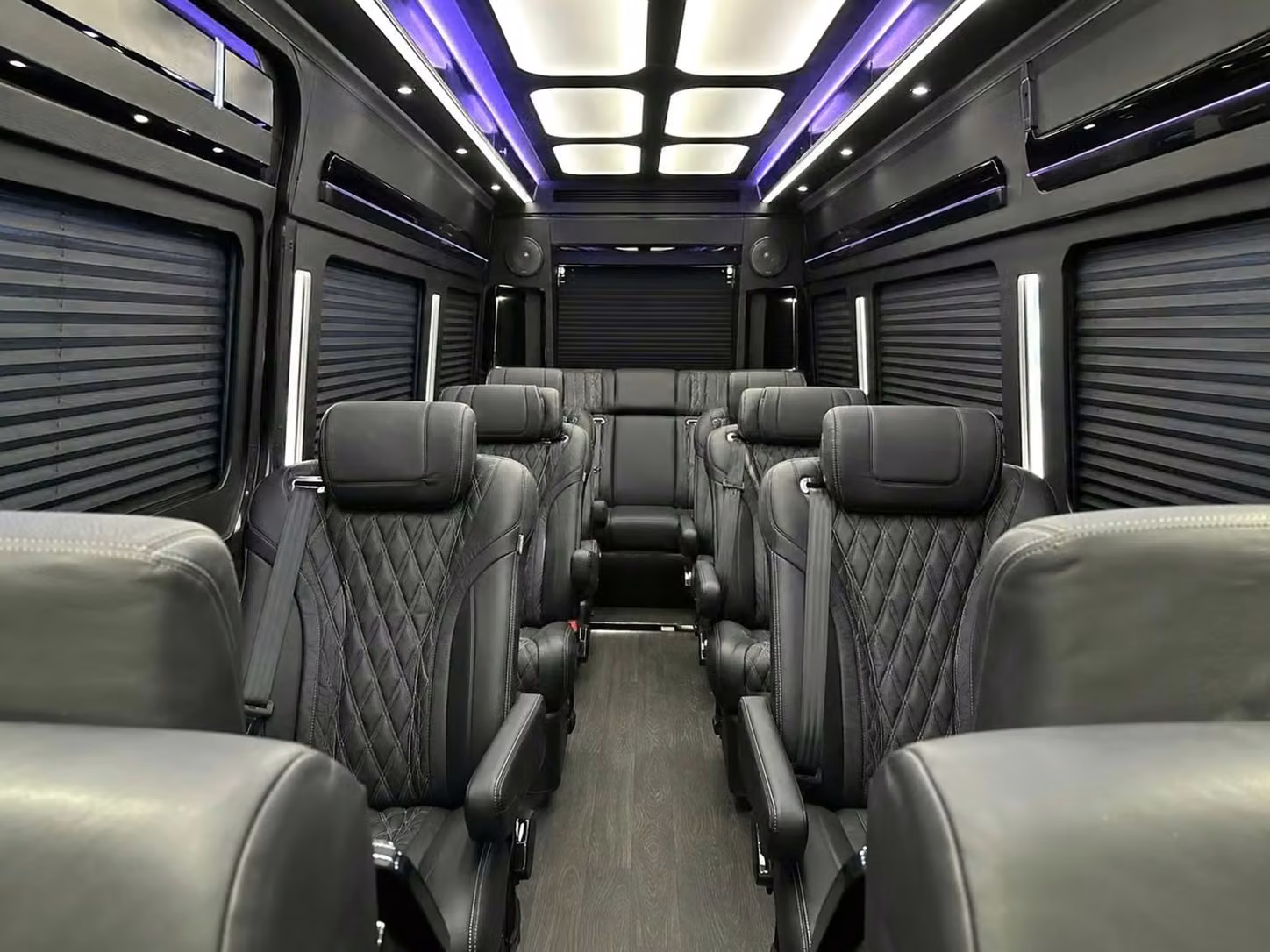 peachtree city sprinter van rental with driver reclining seats