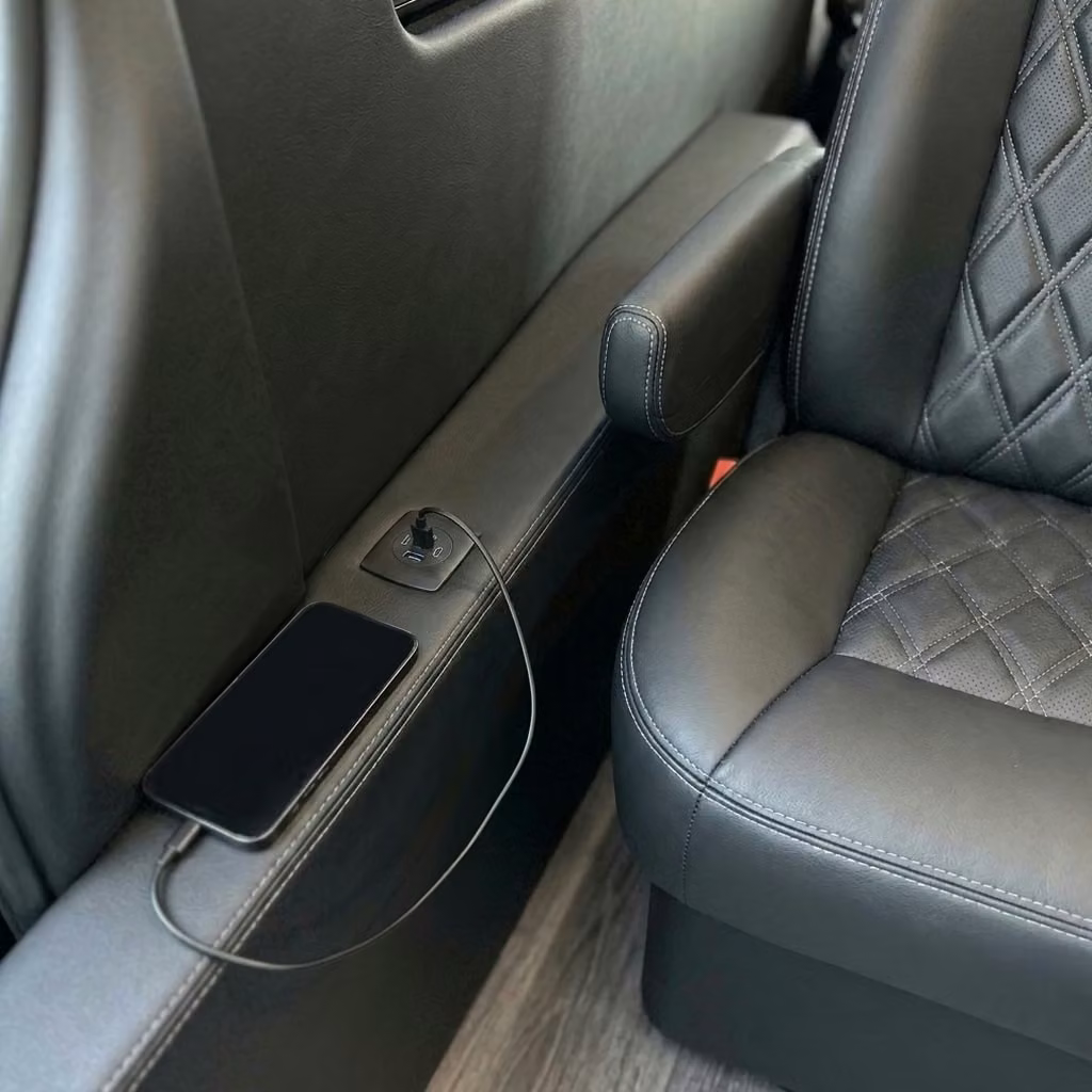 peachtree city sprinter van rental with driver usb charging